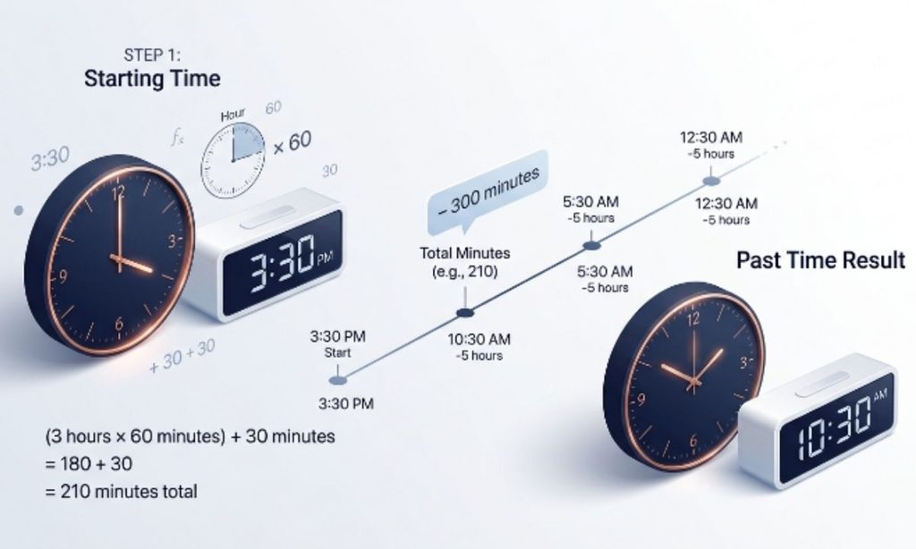 Calculating 5 Hours Ago Using Total Minutes