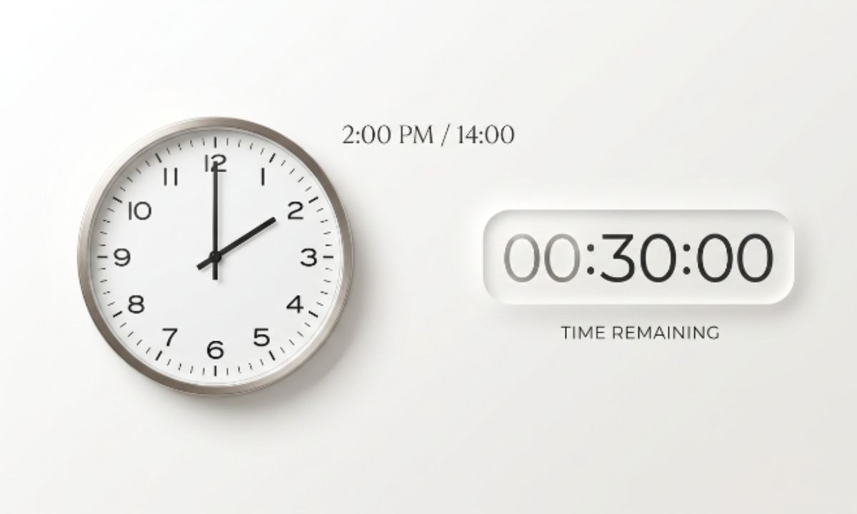 How Long Until 200 PM Live Countdown and Simple Math