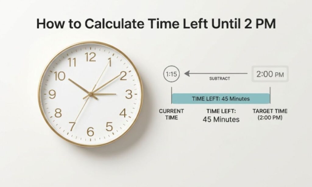 How to Calculate Time Left Until 2 PM