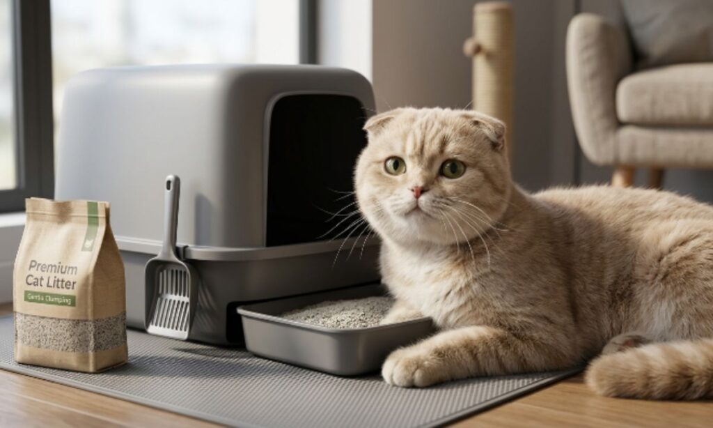 Litter Box Setup for a Scottish Fold