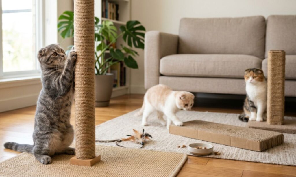 Scratch Post Training Without the Furniture Damage