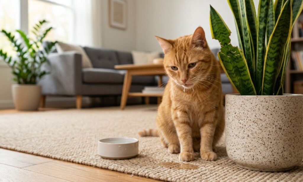 Symptoms of Snake Plant Poisoning in Cats
