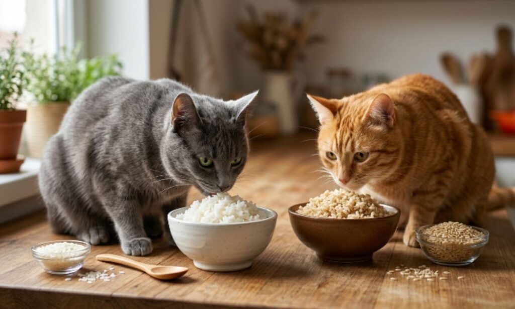 White Rice vs Brown Rice for Cats