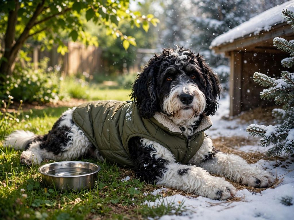 Sheepadoodles in Hot and Cold Weather